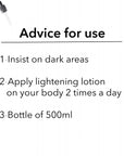 HT26 Preparation Maximal concentration bleaching body lotion / Lait éclaircissant concentration maximale