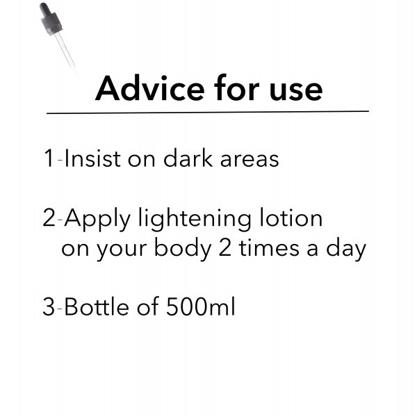 HT26 Preparation Maximal concentration bleaching body lotion / Lait éclaircissant concentration maximale