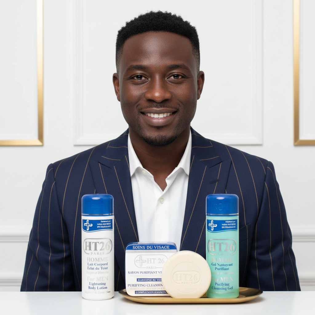 Smiling Black man with HT26 Men Bundle - 3 Best Sellers