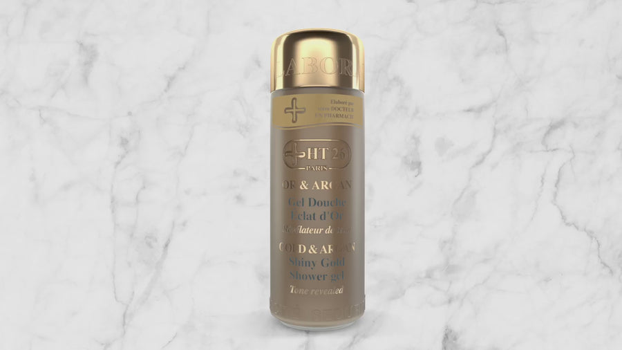HT26 Shower Gel Gold & Argan Shiny Gold / Or et Argan Gel Douche