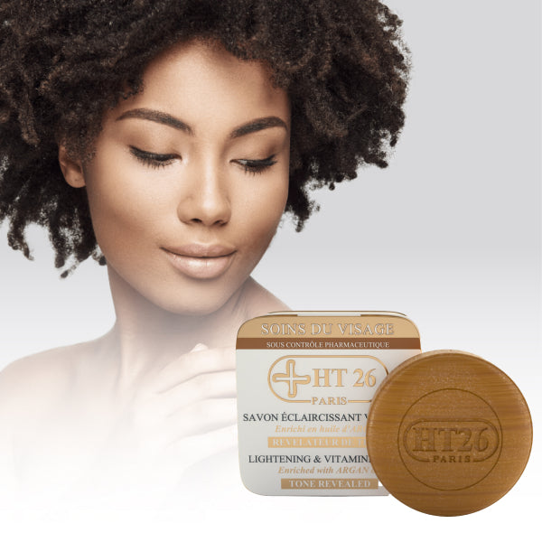 HT26 Lightening Soap Gold and Argan / Savon Eclaircissant Vitamine Enrichi en huile d'Argan et Particule d'Or